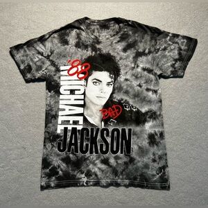 Michael Jackson ’88 Bad Tour T-Shirt Small Gray Tie-Dye Official Merch